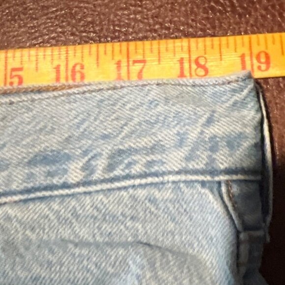 Abercrombie & Fitch Wide Leg High Rise Jeans Light Wash Size 32 - Picture 6 of 7